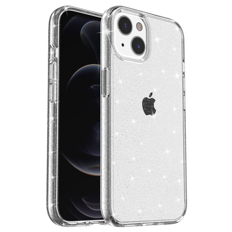 Coque Liquid Glitter iPhone 15, transparent