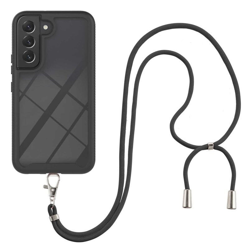 Coque de couverture complète avec Cordon Samsung Galaxy S23 Plus, noir