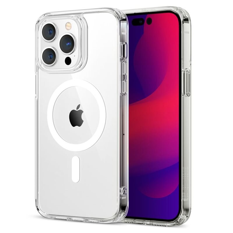 ESR Classic Hybrid HaloLock MagSafe iPhone 14 Pro Max, Transparent - Coque de téléphone avec MagSafe