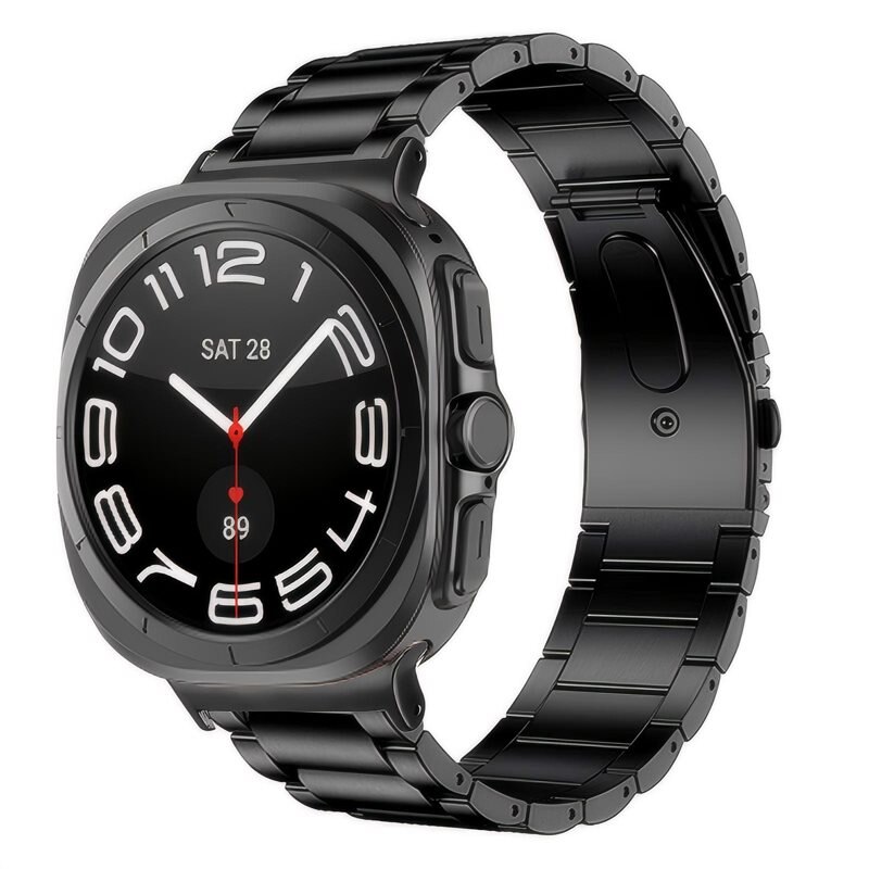 Bracelet en métal Samsung Galaxy Watch Ultra 47mm, Noir - Bracelet au design luxueux et épuré