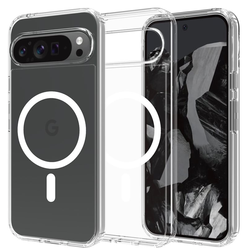 Mobique Coque hybride MagSafe Google Pixel 9 Pro XL, transparent