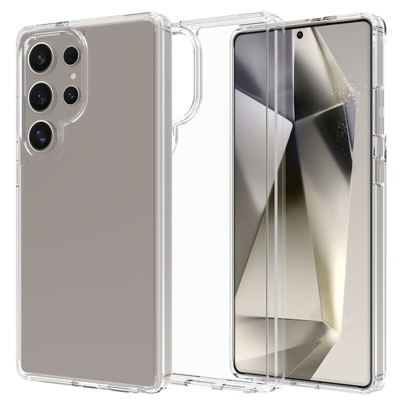 Mobique Coque hybride pour Samsung Galaxy S25 Ultra, Transparent - Coque résistante aux chocs