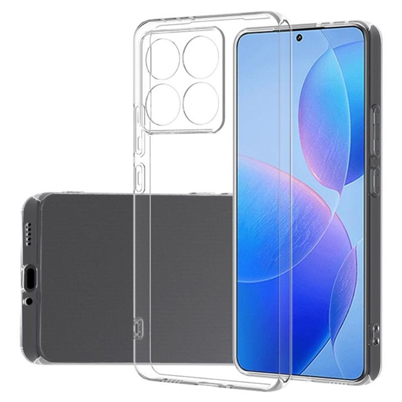 tectTech TPU Coque Xiaomi 14T, Transparent - Coque minimaliste au design épuré