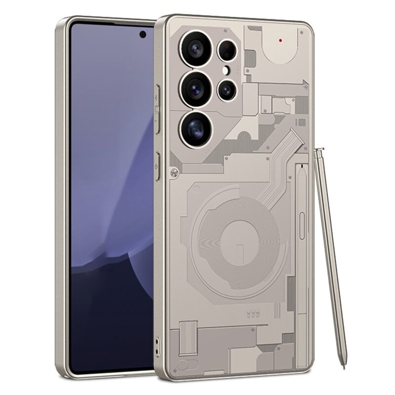 GKK Slim Circuit Case Samsung Galaxy S25 Ultra, Argent
