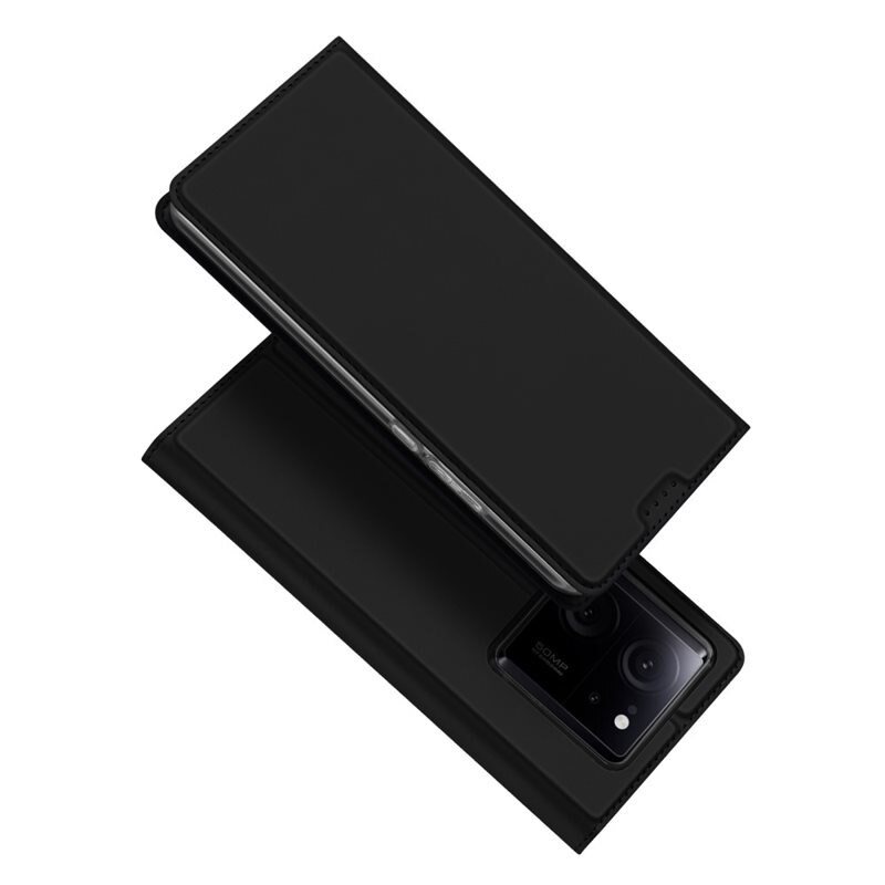 Dux Ducis Étui portefeuille Skin Pro Series Xiaomi 13T, Noir - Étui pour téléphone fin avec porte-cartes