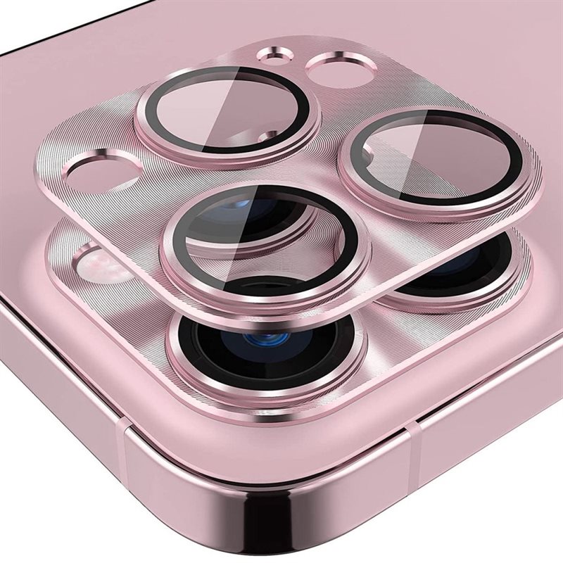 Hat Prince Caméra Protecteur Verre trempé Aluminium iPhone 14 Pro, rose