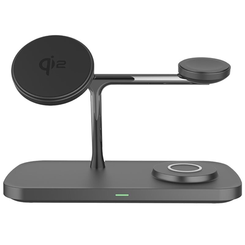 Apple iPhone 13 Station de Charge Sans Fil 3-en-1 Qi2 MagSafe, noir