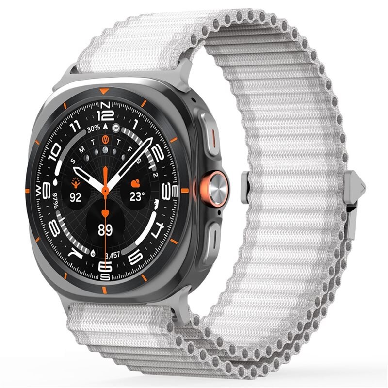 Dux Ducis Bracelet en Active Nylon Samsung Galaxy Watch Ultra 47mm, Blanc