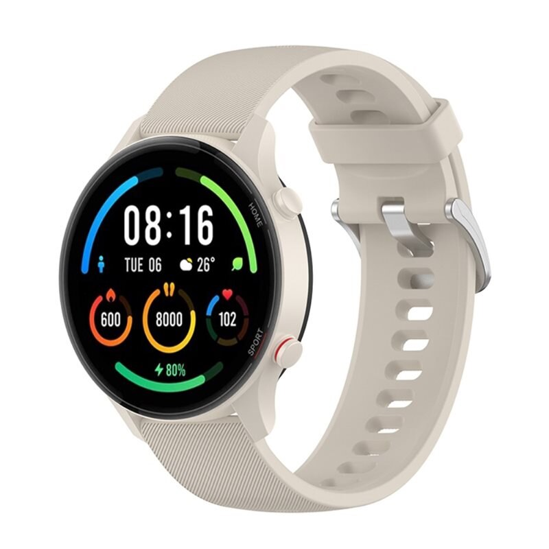 Bracelet en silicone pour Xiaomi Mi Watch, Beige - Bracelet sportif parfait pour l'entraînement