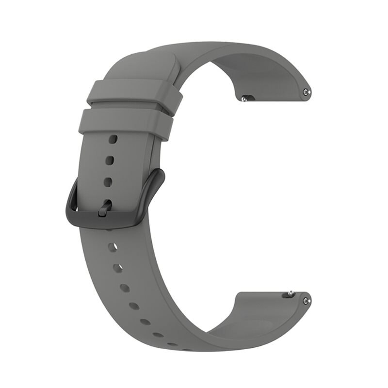 Bracelet en silicone pour Universal 22mm, gris - Bracelet sportif parfait pour l'entraînement