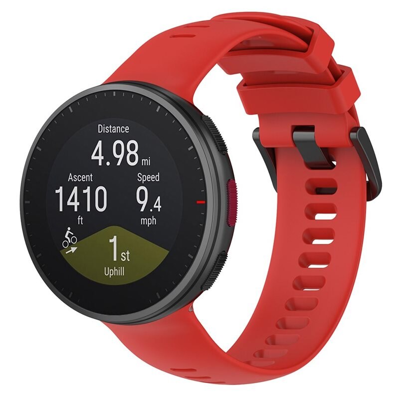 Bracelet en silicone pour Polar Vantage V2, Rouge - Bracelet sportif parfait pour l'entraînement