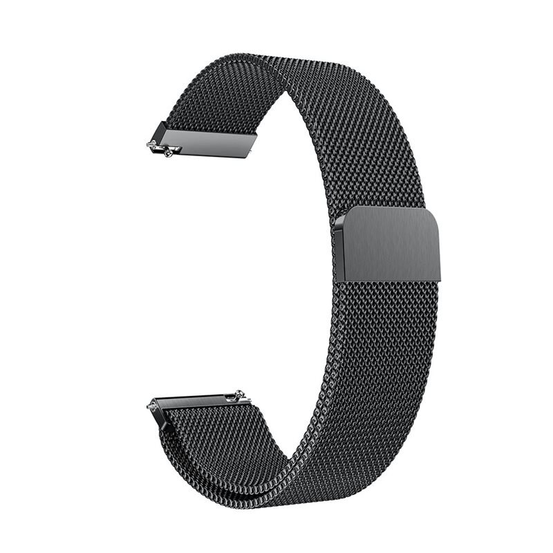Bracelet milanais pour Garmin Venu 3s, Noir - Bracelet de luxe avec fermeture magnétique - Acier inoxydable