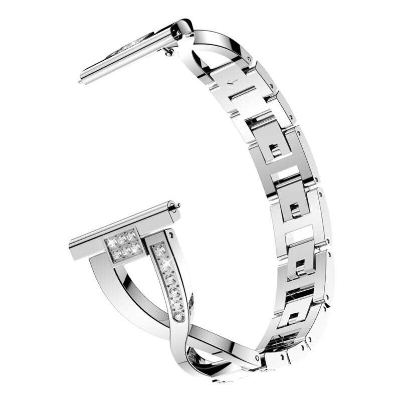 Bracelet Cristal Garmin Venu 3s, Silver - Joli bracelet avec pierres scintillantes dans un design élégant