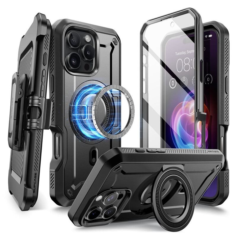 SUPCASE Unicorn Beetle Pro MagSafe Case iPhone 16 Pro, Black