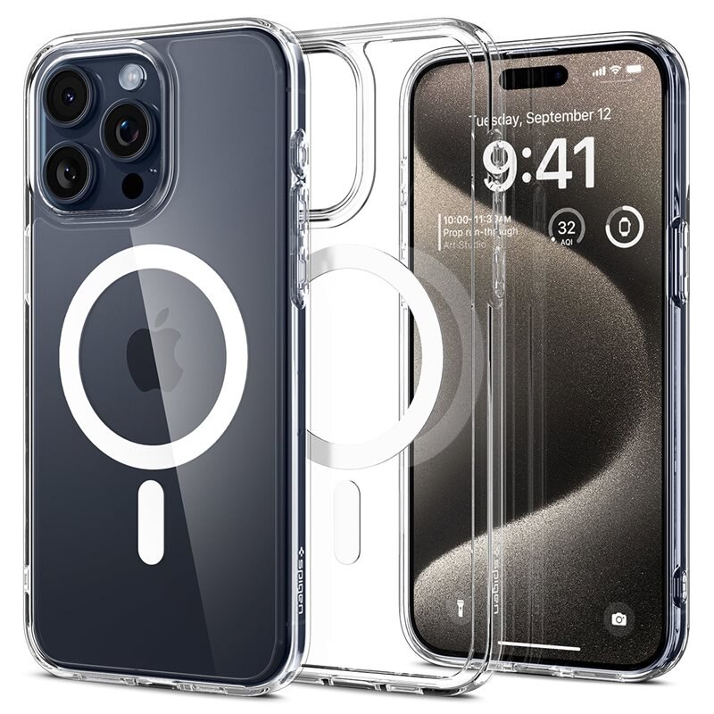 Spigen Coque Ultra Hybrid MagSafe iPhone 15 Pro Max, White