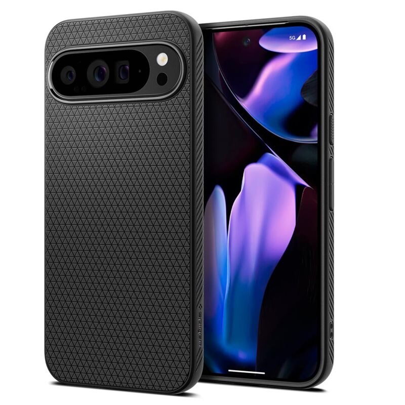 Spigen Coque Liquid Air Google Pixel 9 Pro XL, Matte Black - Coque élégante et minimaliste