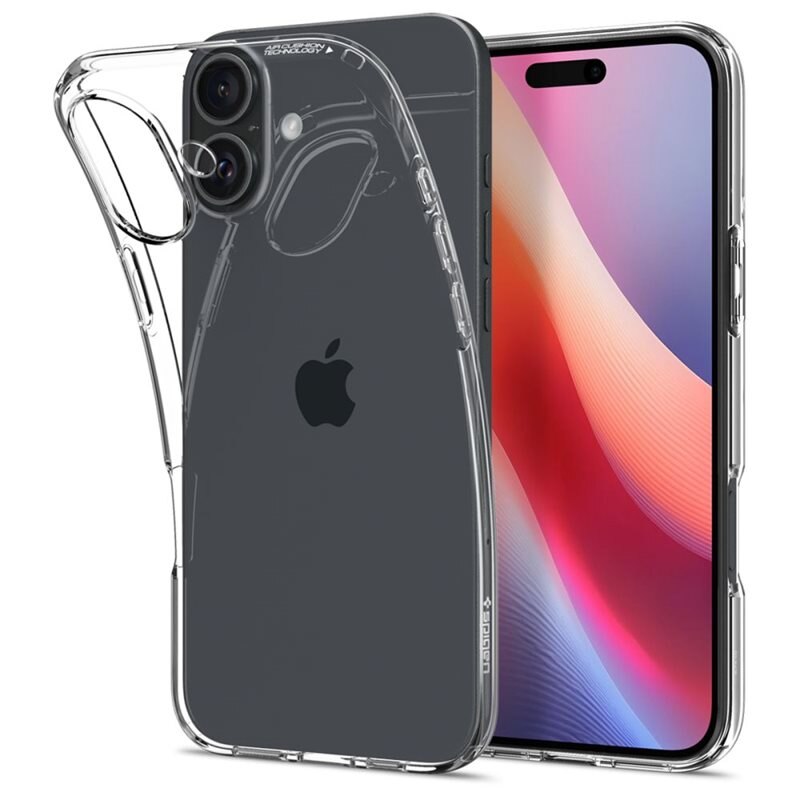 Spigen Coque Liquid Crystal iPhone 16, Crystal Clear - Coque élégante et minimaliste