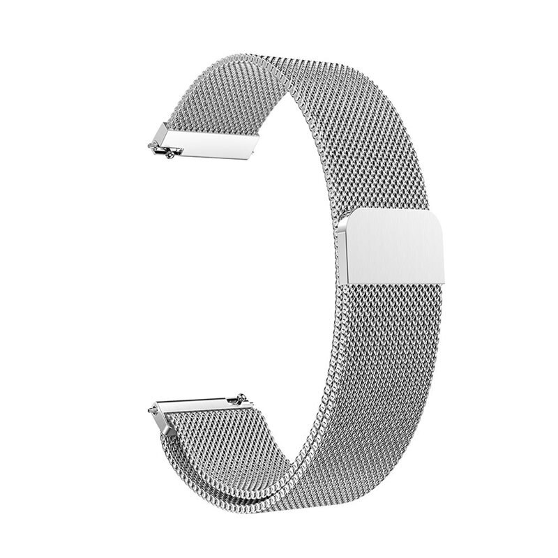 Bracelet milanais pour Garmin Forerunner 265S, Argent - Bracelet de luxe avec fermeture magnétique - Acier inoxydable