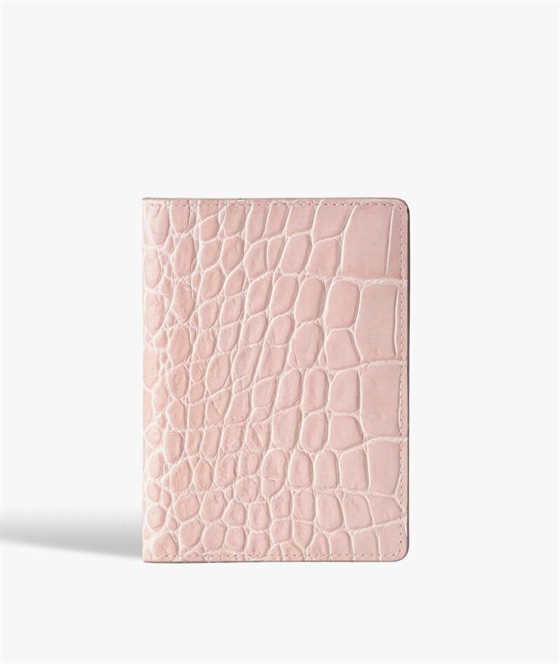 The Case Factory Étui pour passeport Crocodile Powder Shiny