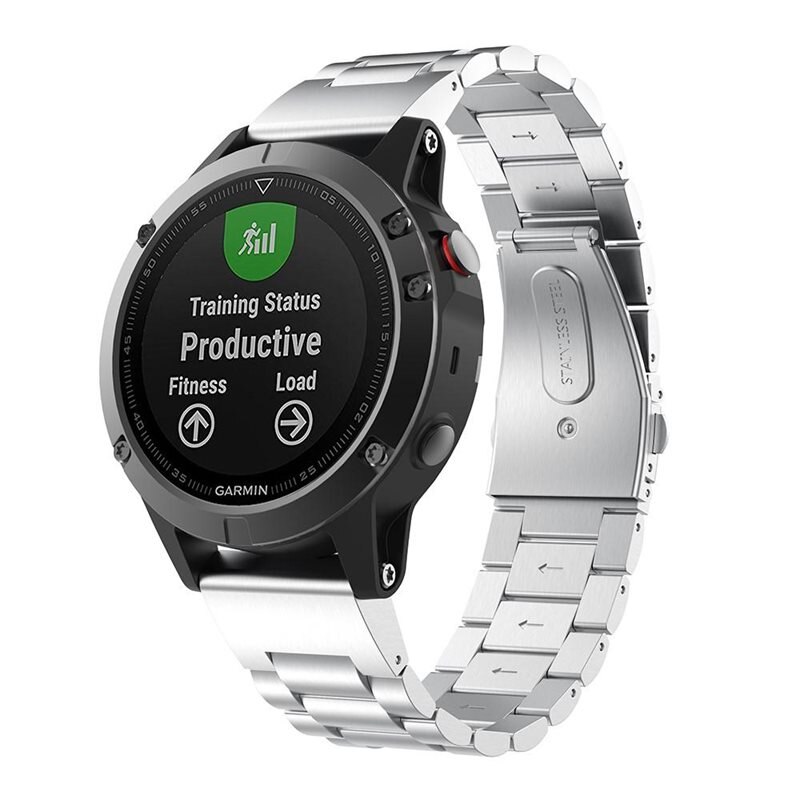 Bracelet en métal Garmin Instinct 2, Argent - Bracelet au design luxueux et épuré