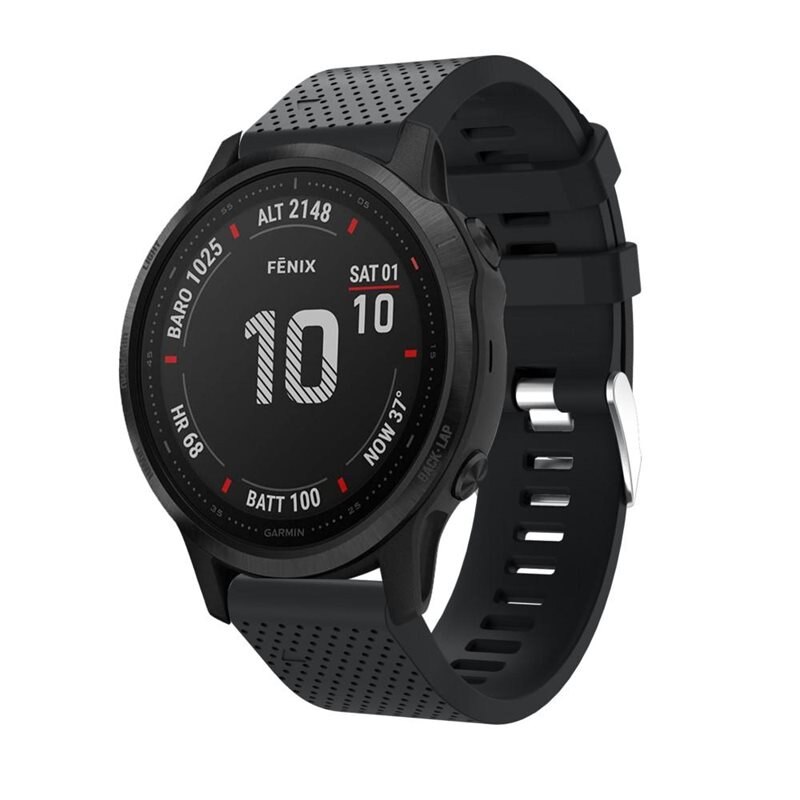 Bracelet en silicone pour Garmin Epix Pro 42mm Gen 2, Noir - Bracelet sportif parfait pour l'entraînement