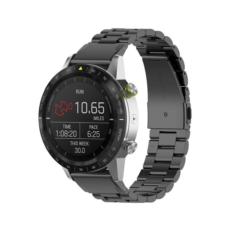 Bracelet en métal Garmin Fenix 8 51mm, Noir - Bracelet au design luxueux et épuré