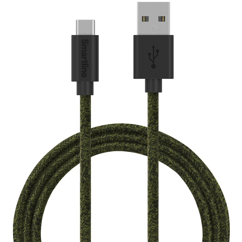 Smartline Fuzzy Câble USB-A vers USB-C 2 mètres Violet