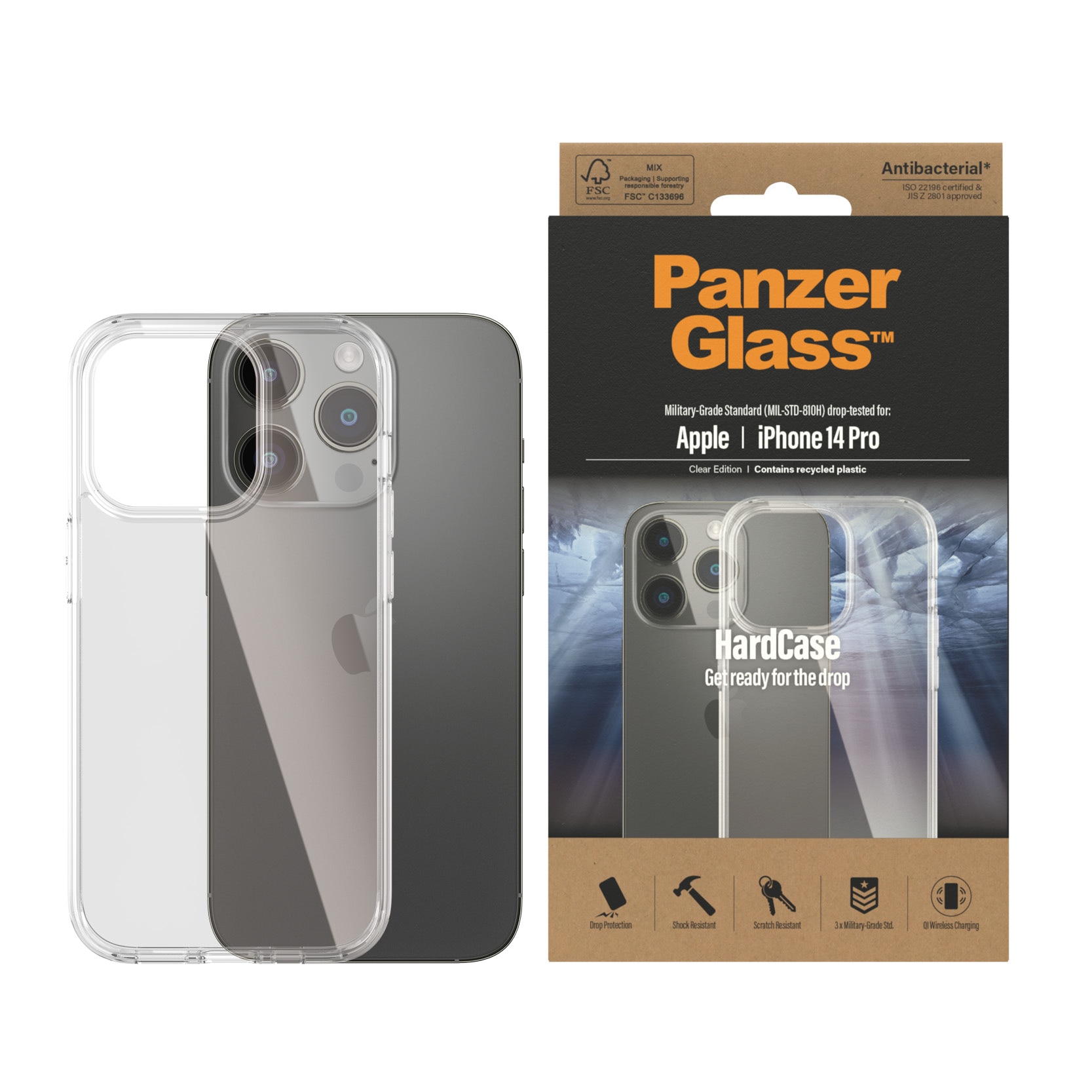 Hardcase Coque iPhone 14 Pro, transparent