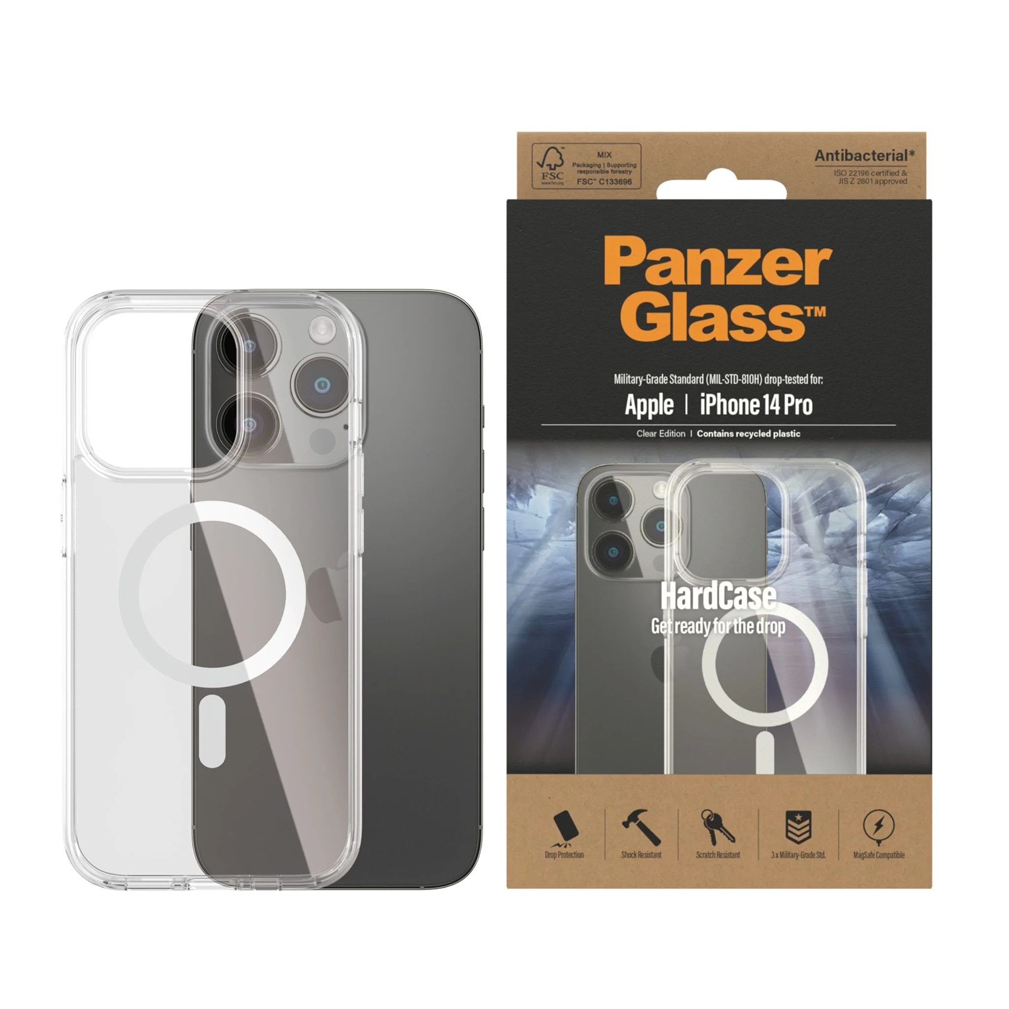 Hardcase MagSafe Coque iPhone 14 Pro, transparent