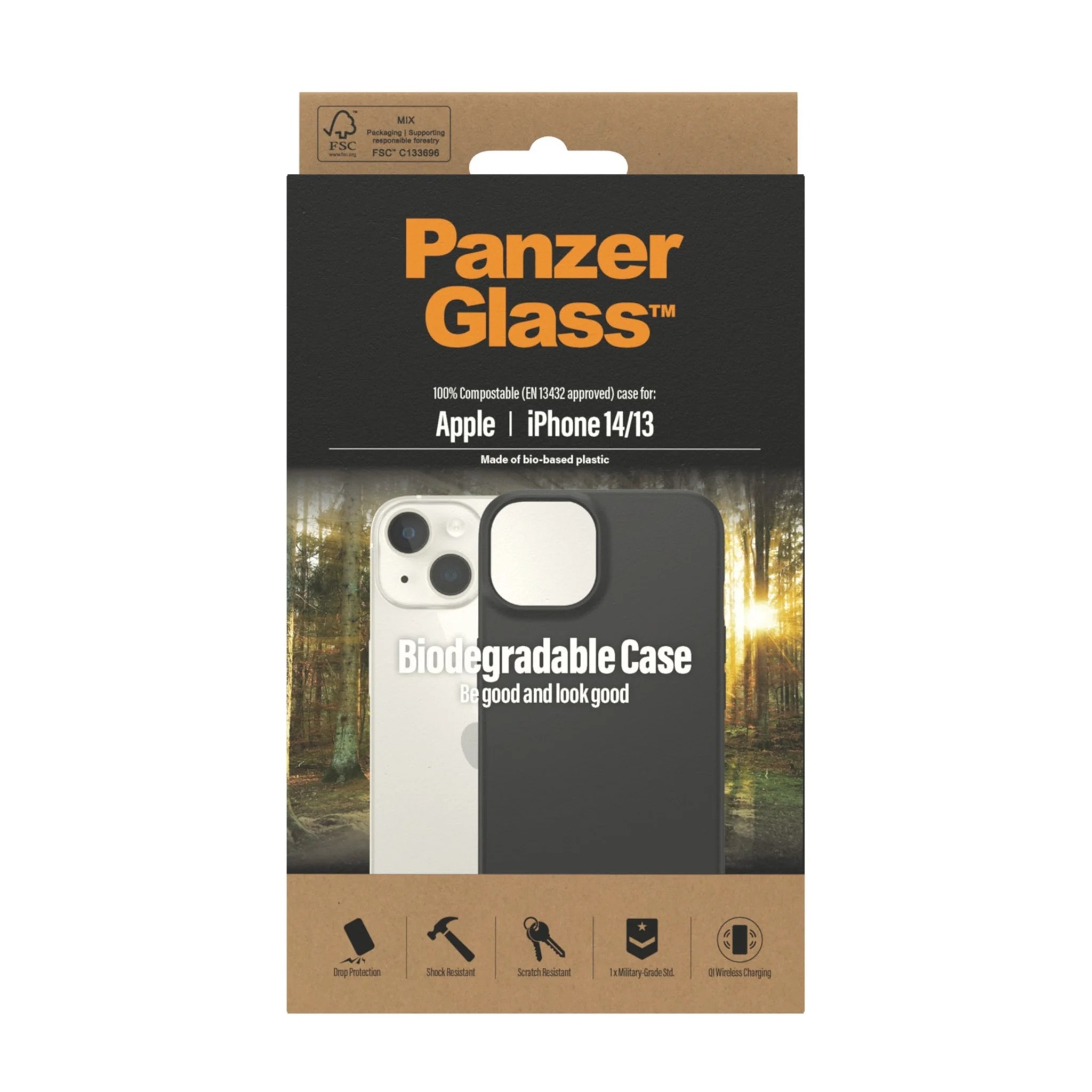 Biodegradable Coque iPhone 14, noir