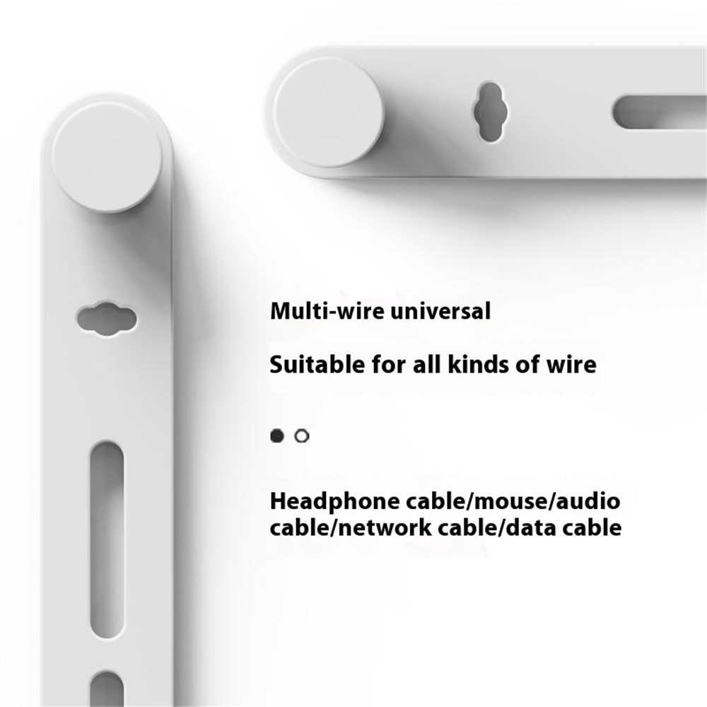 Organisateur de câbles en silicone (5 pièces), noir