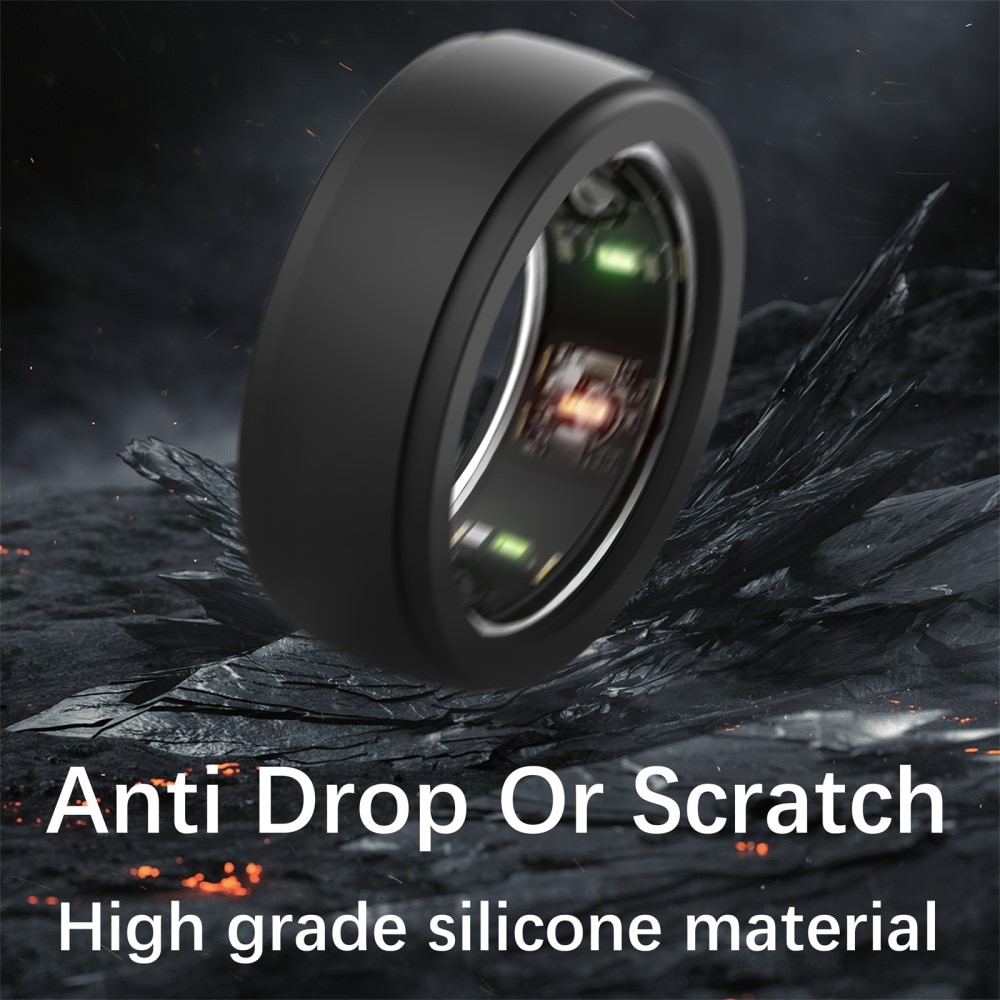 Coque en silicone Samsung Galaxy Ring taille 10-13, noir