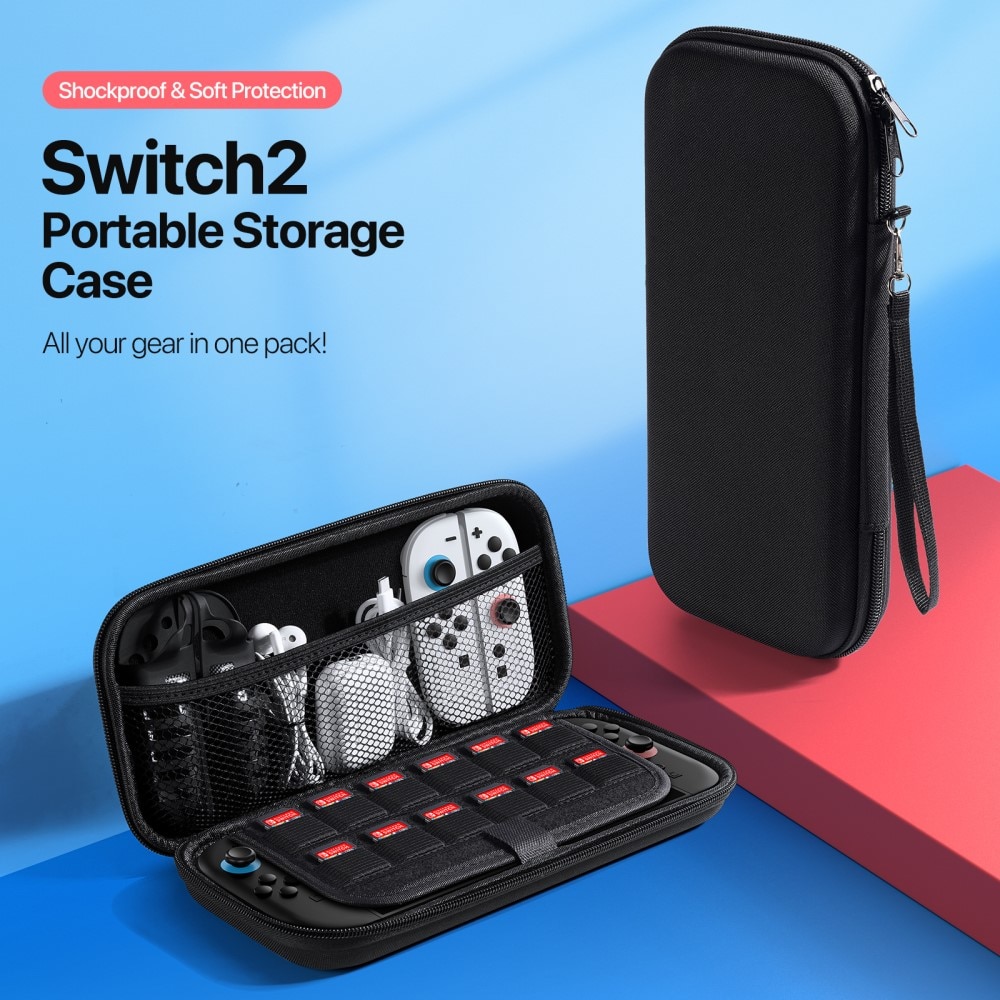 Étui de rangement pour Nintendo Switch 2, noir