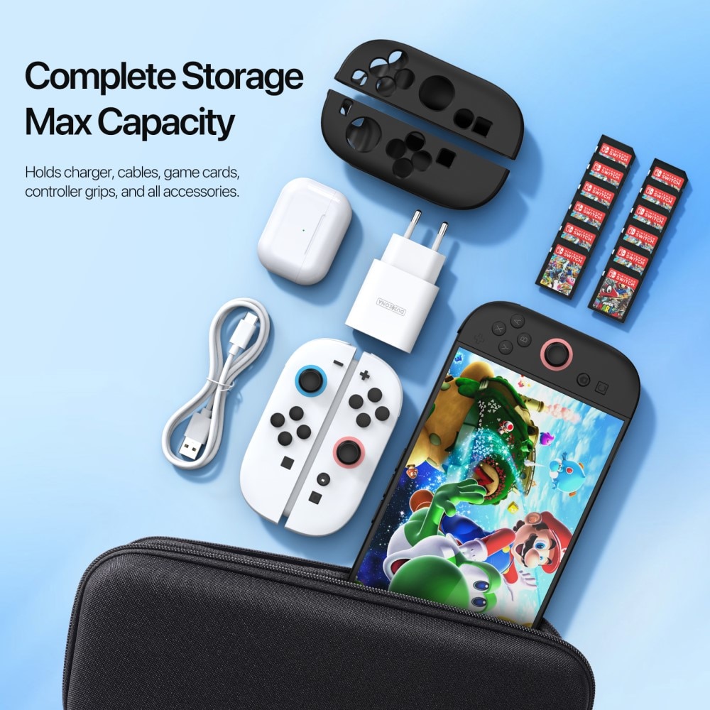 Étui de rangement pour Nintendo Switch 2, noir