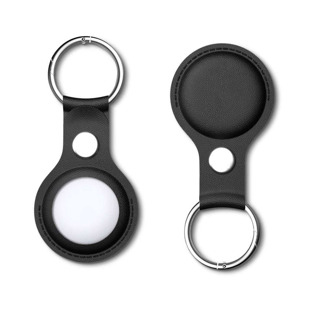 Porte-clés en cuir Apple AirTag noir