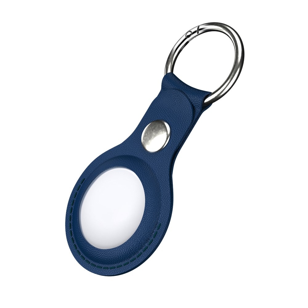 Porte-clés en cuir Apple AirTag bleu