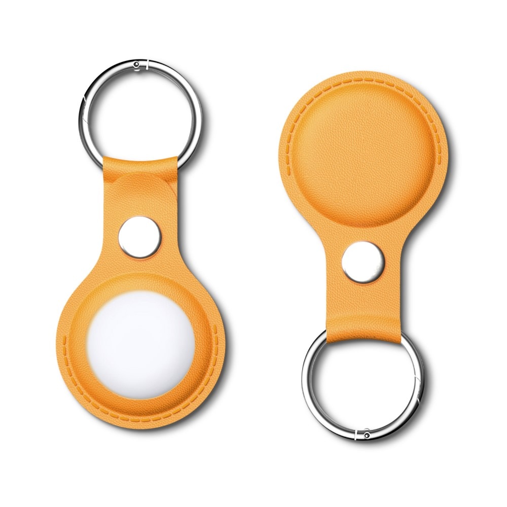 Porte-clés en cuir Apple AirTag jaune