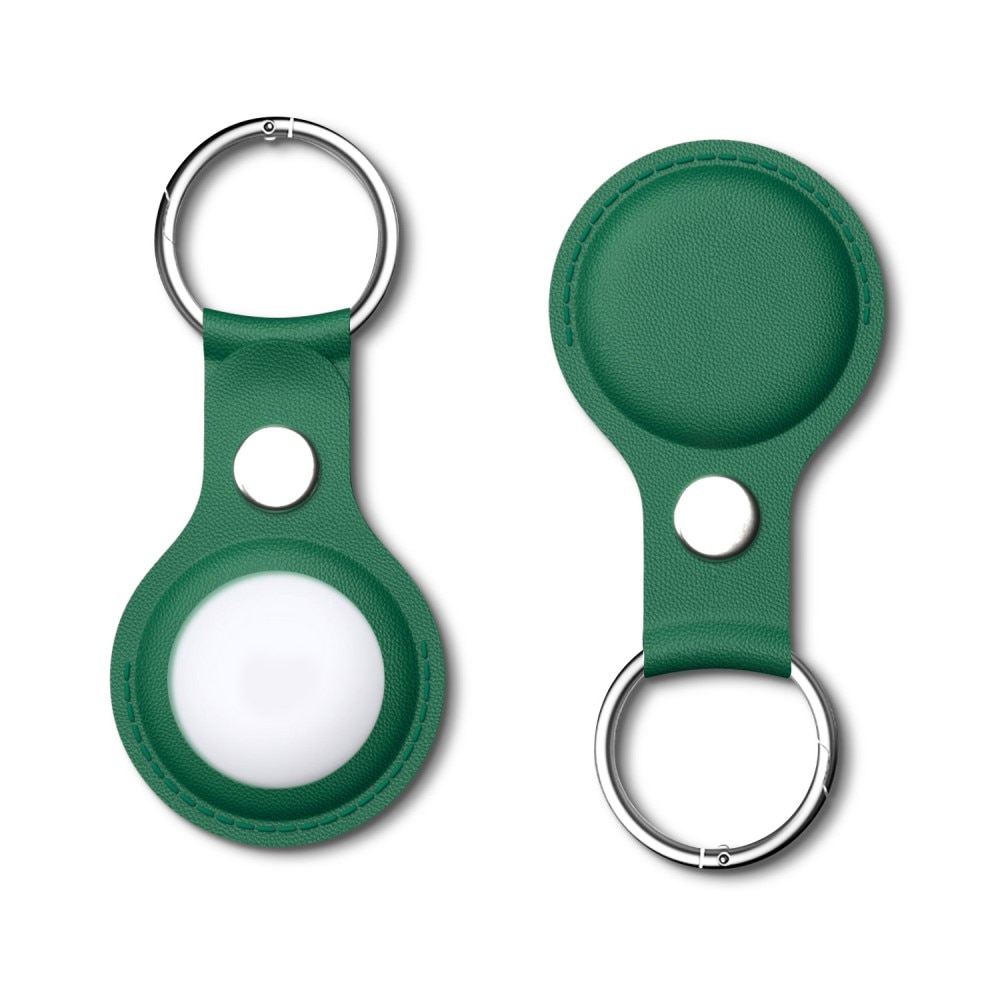Porte-clés en cuir Apple AirTag vert