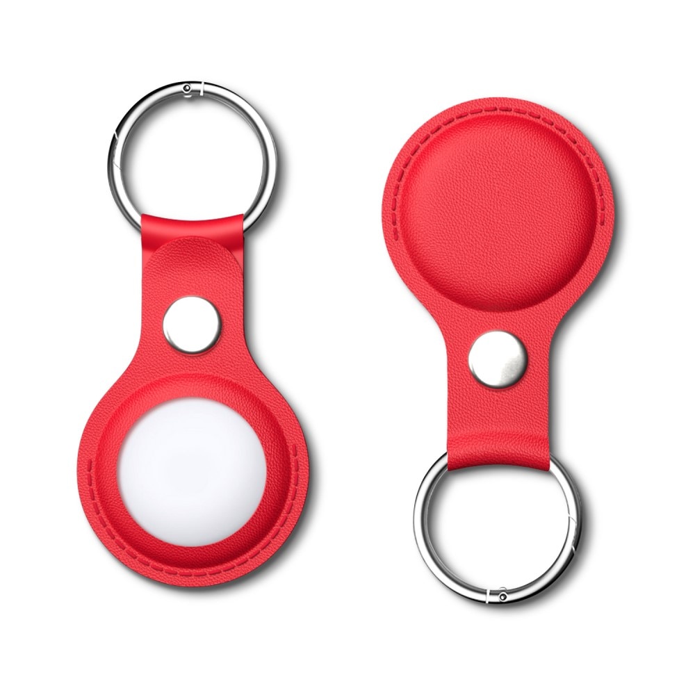 Porte-clés en cuir Apple AirTag rouge