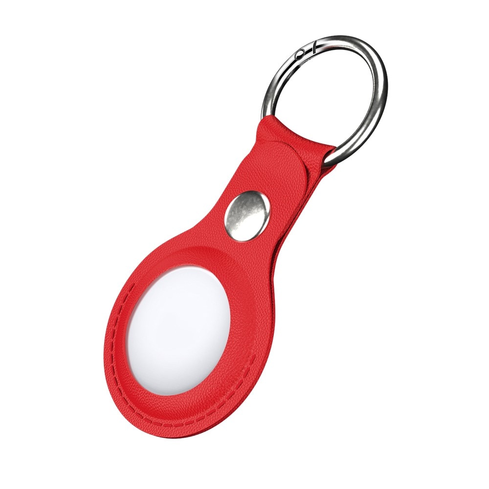 Porte-clés en cuir Apple AirTag rouge