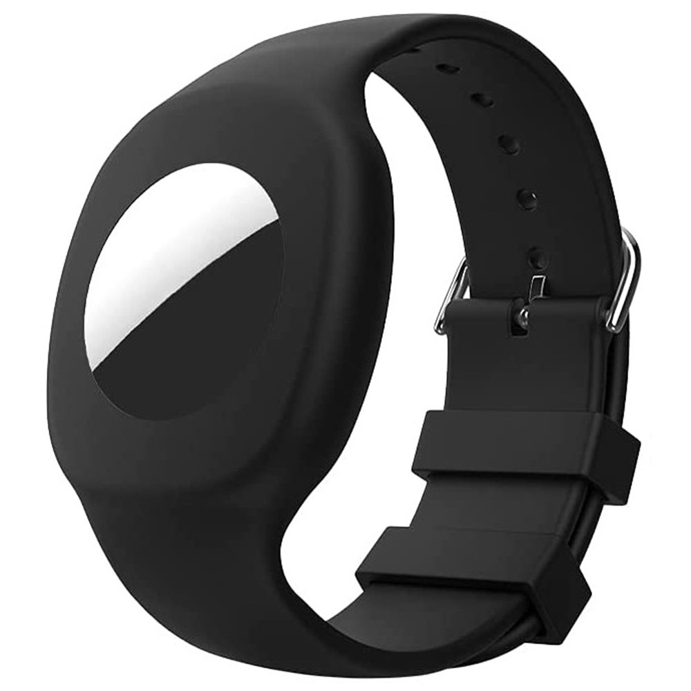 Bracelet en silicone pour enfants AirTag Noir