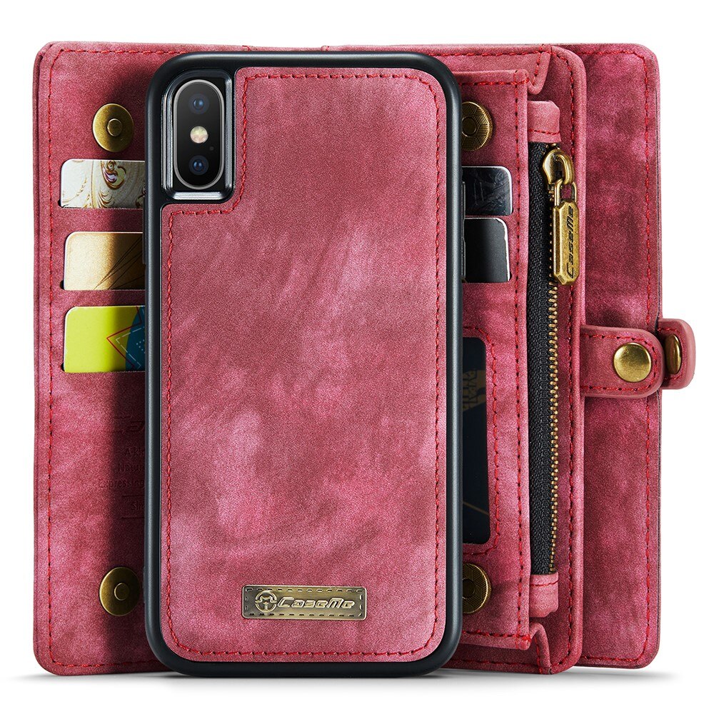 Étui portefeuille multi-cartes iPhone X/XS, Marron