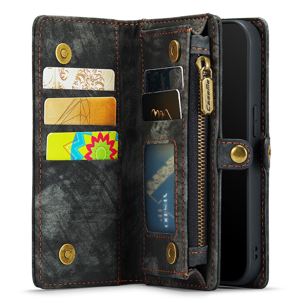 Étui portefeuille multi-cartes iPhone Xr, Gris