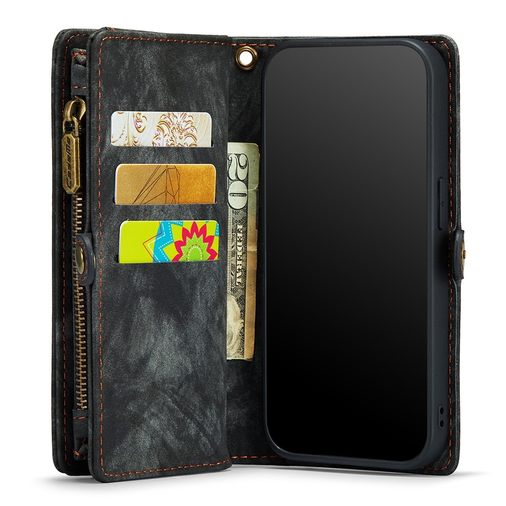 Étui portefeuille multi-cartes iPhone Xr Gris