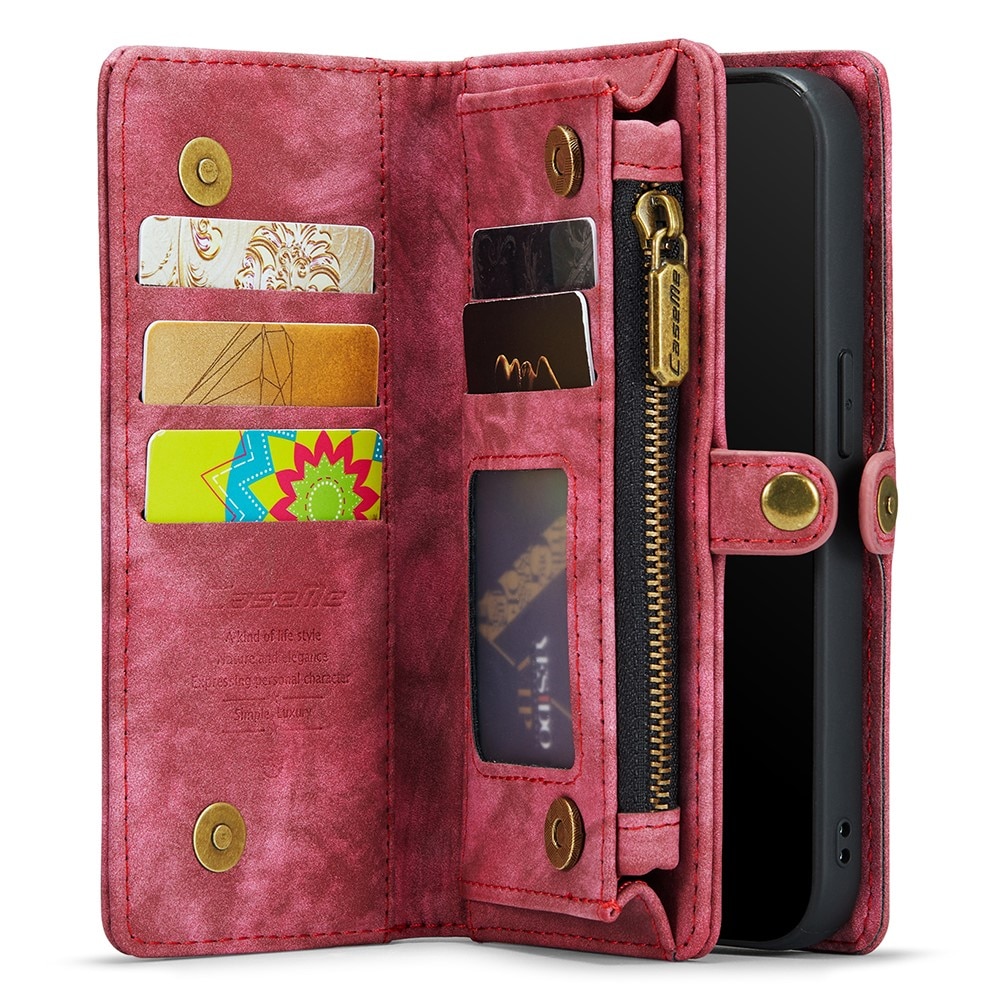 Étui portefeuille multi-cartes iPhone Xr, Rouge