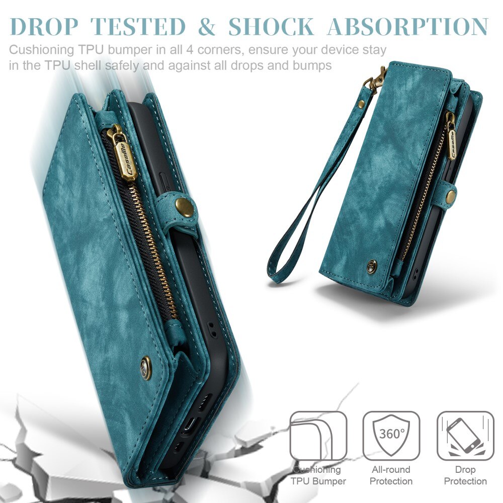 Étui portefeuille multi-cartes Apple iPhone Xr, Bleu