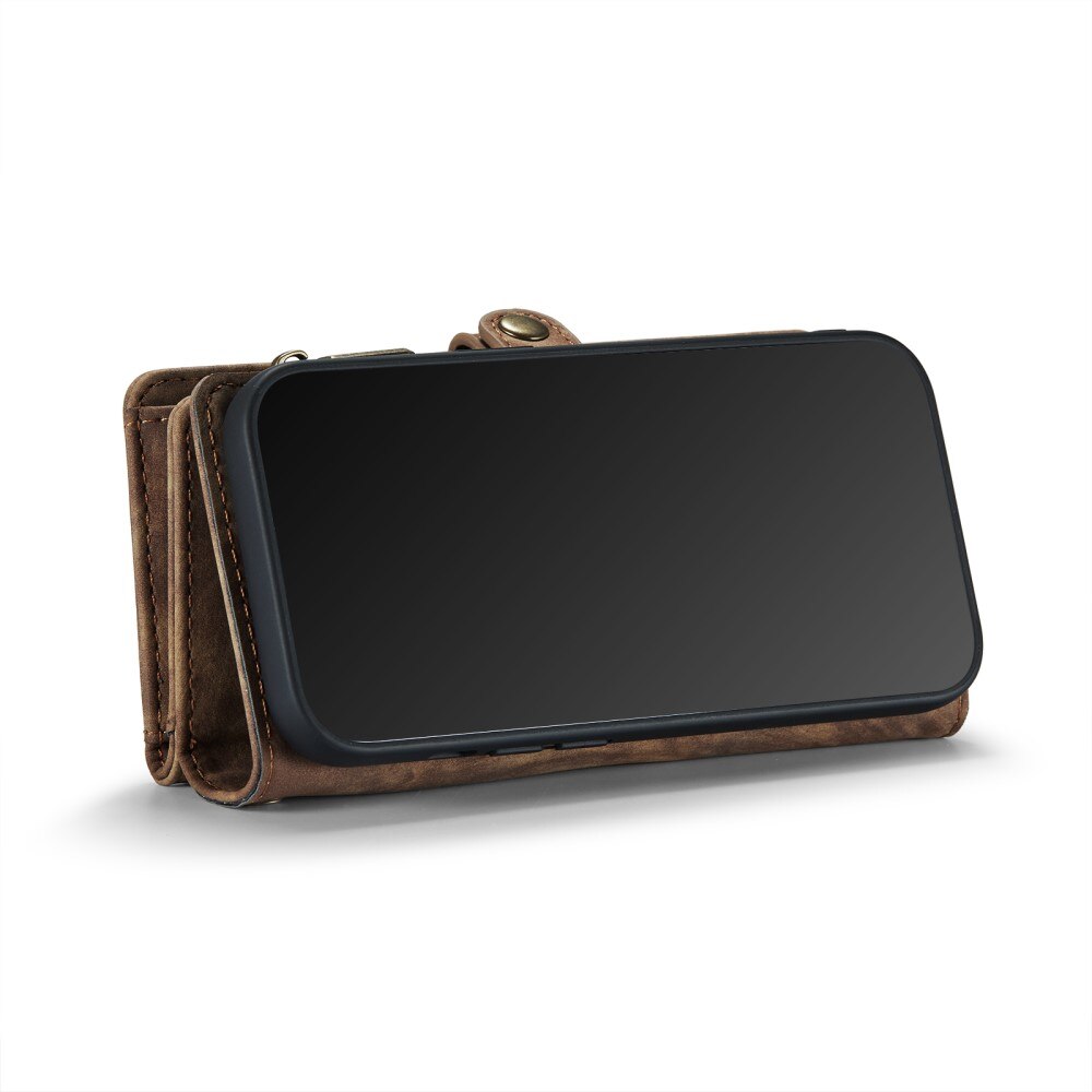 Étui portefeuille multi-cartes iPhone Xr, Marron
