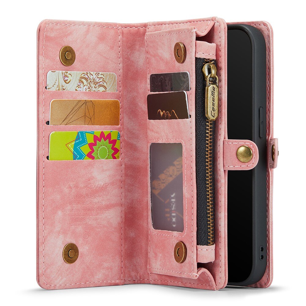 Étui portefeuille multi-cartes iPhone Xr, Rose