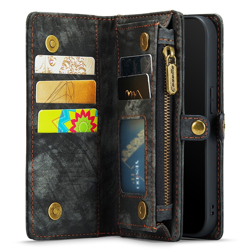 Étui portefeuille multi-cartes iPhone Xs Max Gris