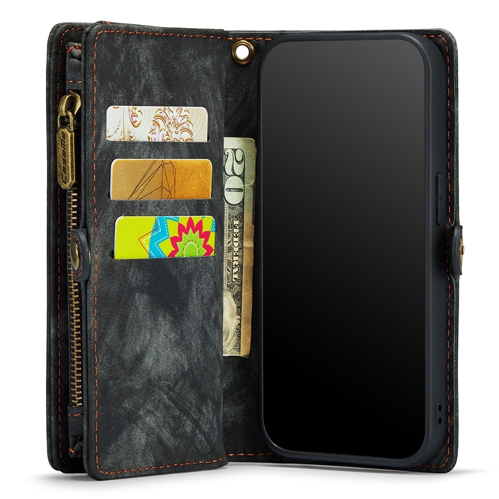 Étui portefeuille multi-cartes iPhone Xs Max Gris